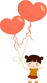 Little Girl and Two Heart Balloons | Kids Car Donations
