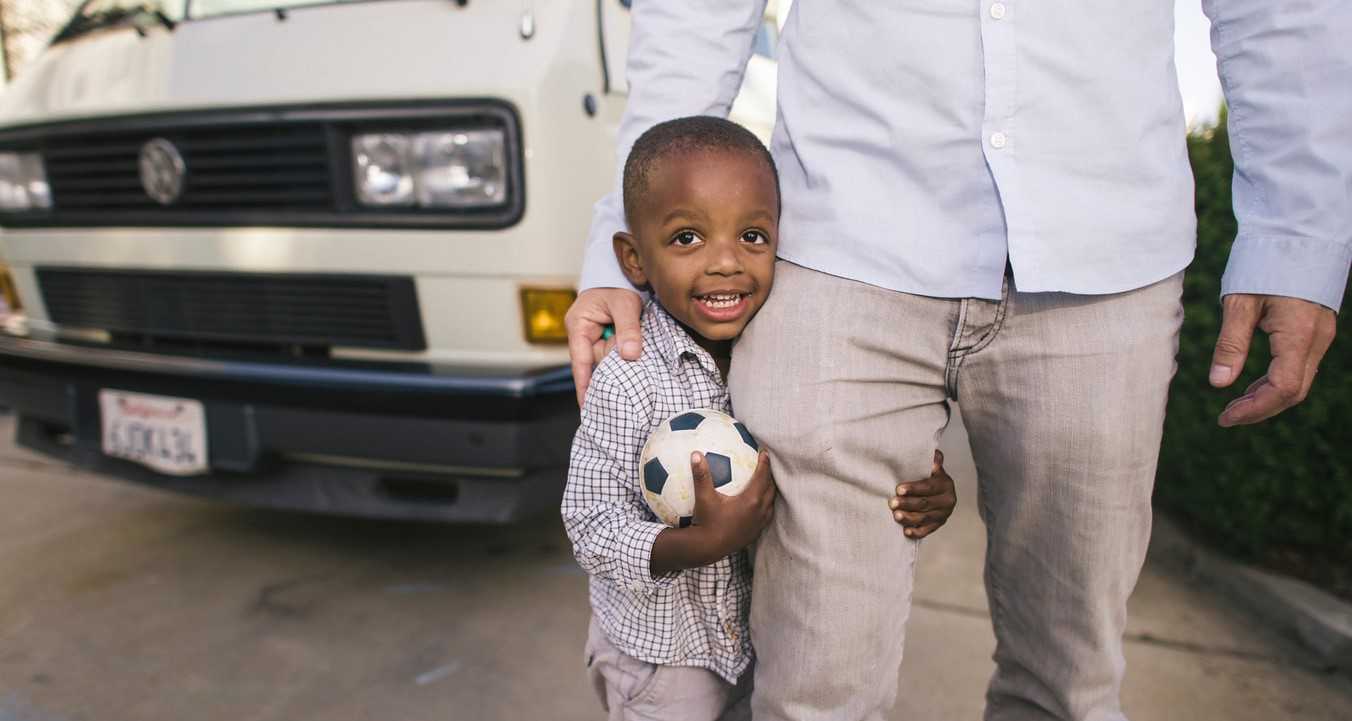 Little Boy Hugging His Dad | Kids Car Donations
