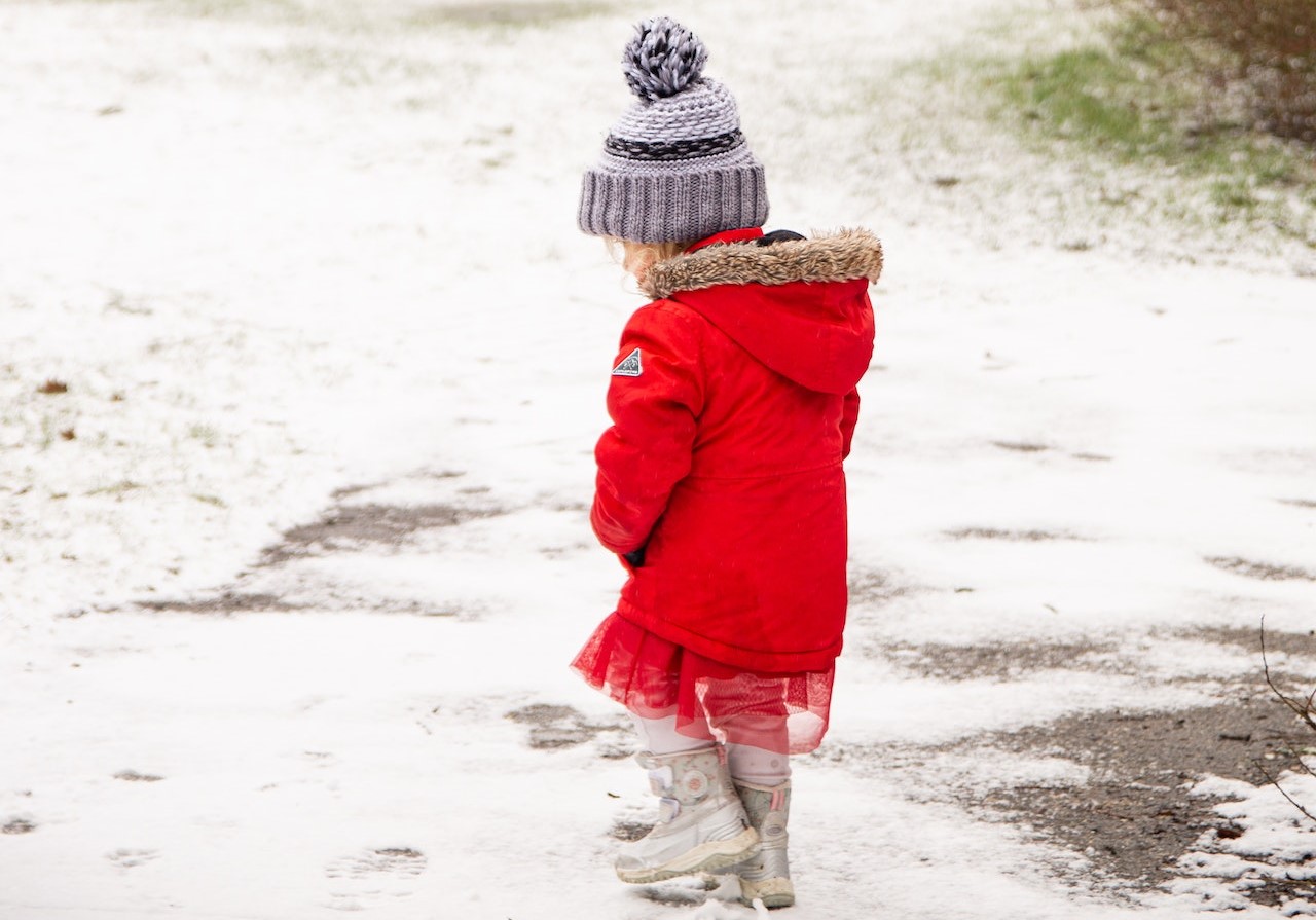 A Little Girl on a Snowy Field | Kids Car Donations