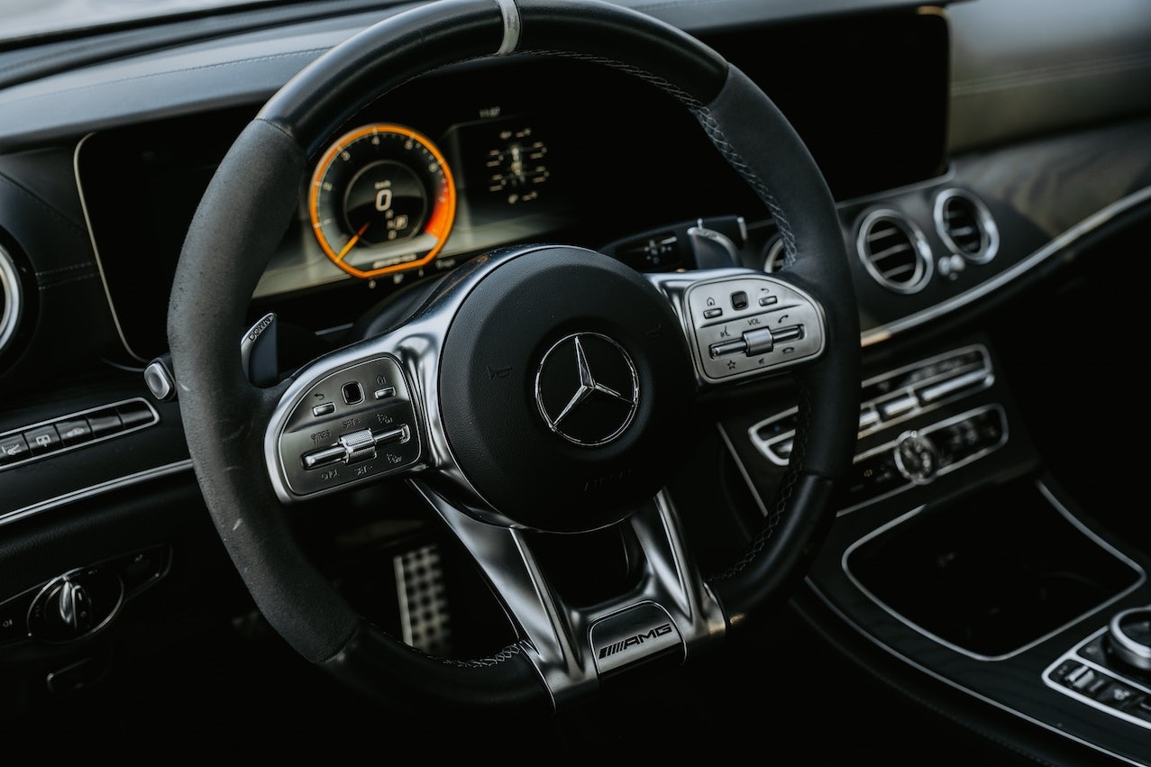 Picture of Steering Wheel in Mercedes Picture of Steering Wheel in Mercedes | Kids Car Donations