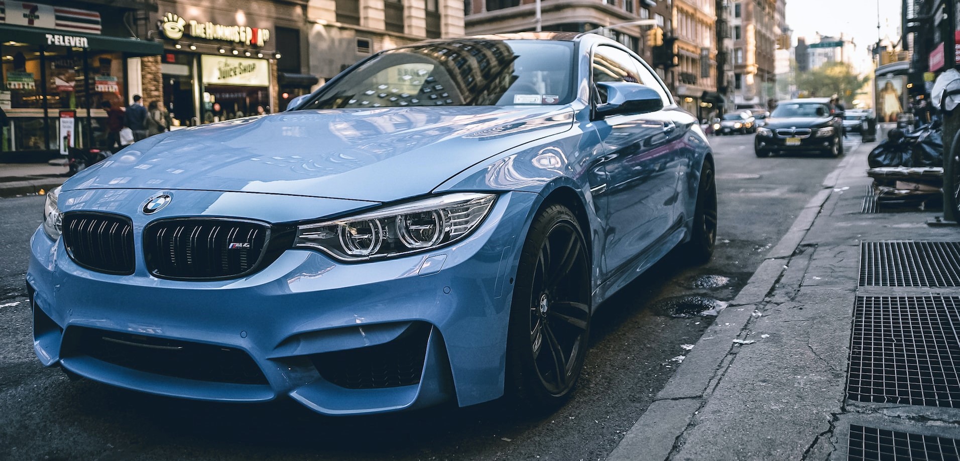 Blue BMW Parked | Kids Car Donations