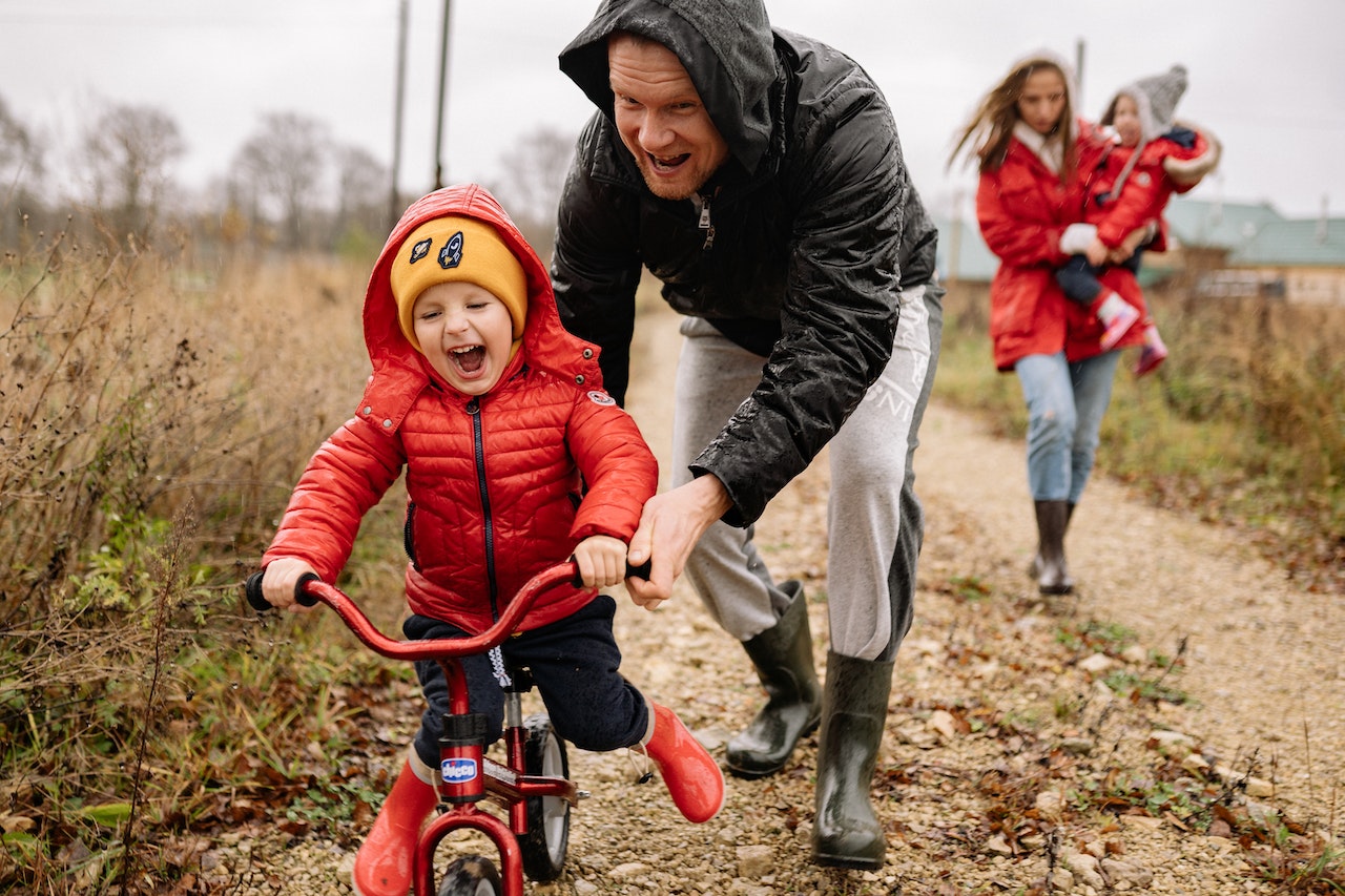 Father Teaching His Son How to Ride a Bike | Kids Car Donations