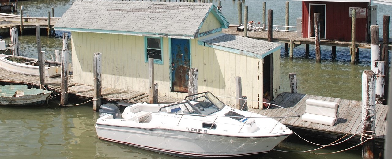Motorboat Docked in Tangier Island | Kids Car Donations