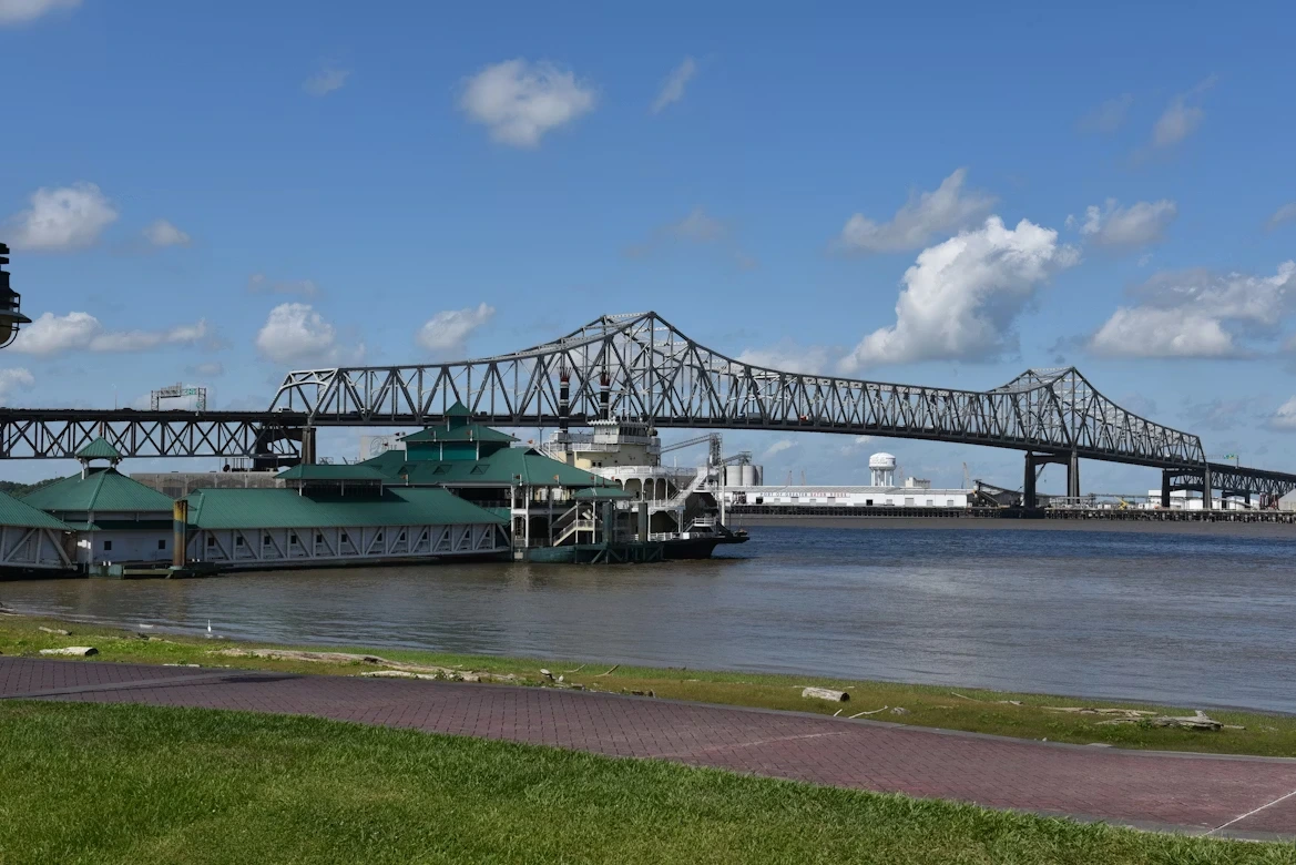 Bridge over a river at Baton Rouge, Louisiana