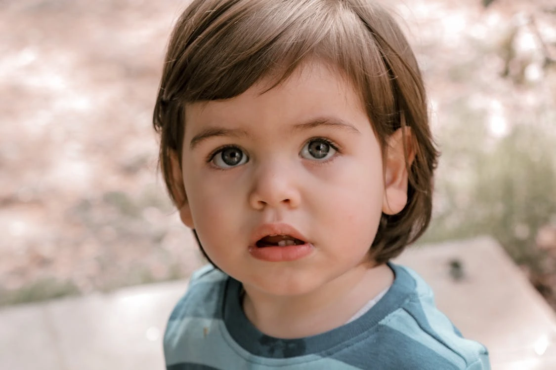Close-up of a child outdoors