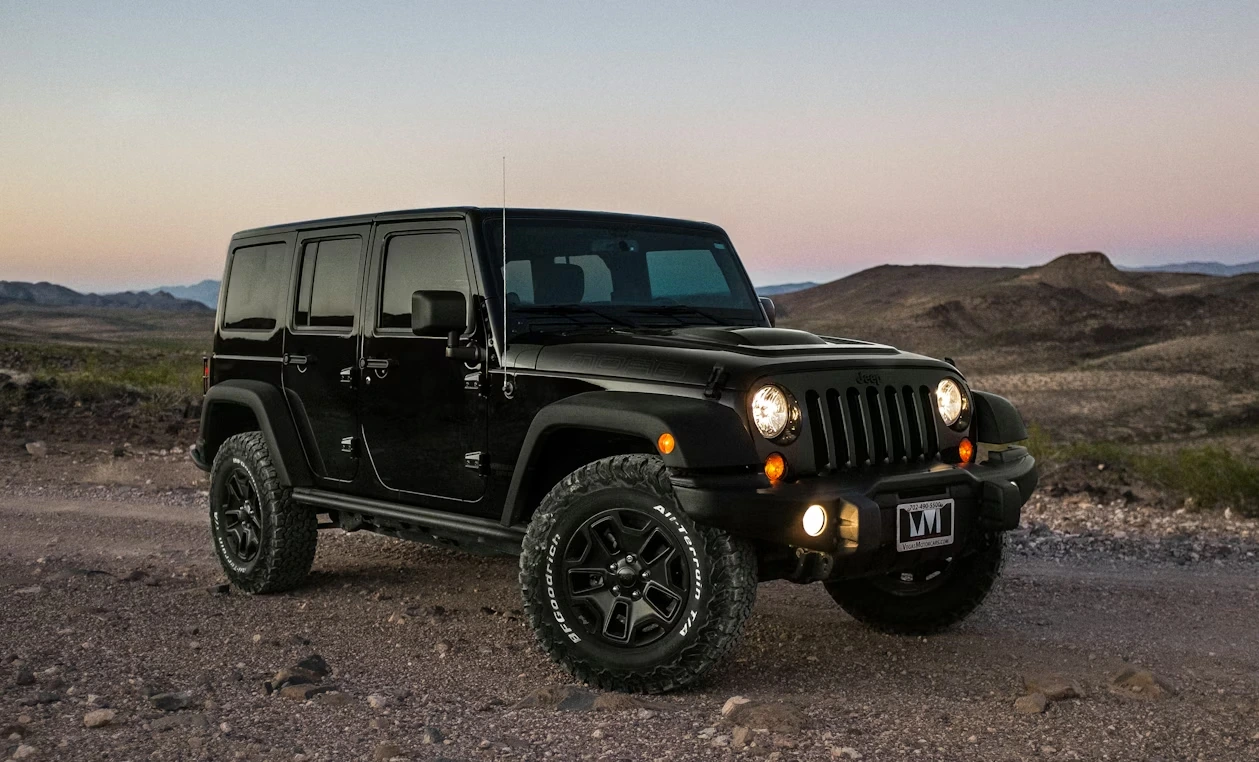 Black Jeep Wrangler parked outdoors