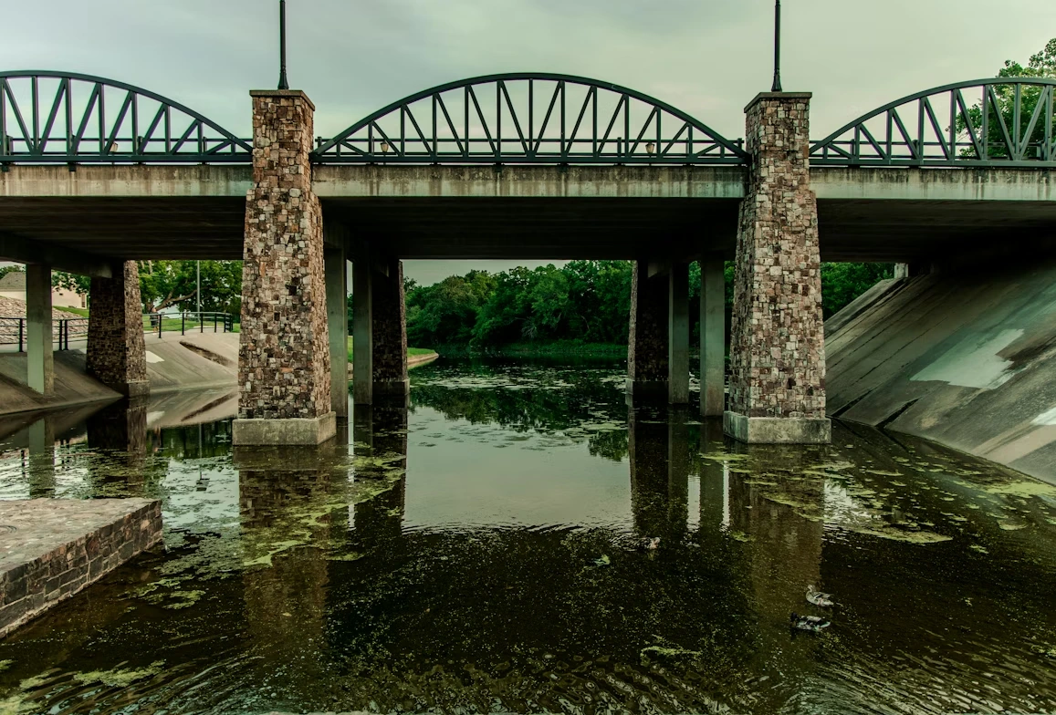 Bridge over the Trinity River at Centennial Park in Irving, Texas