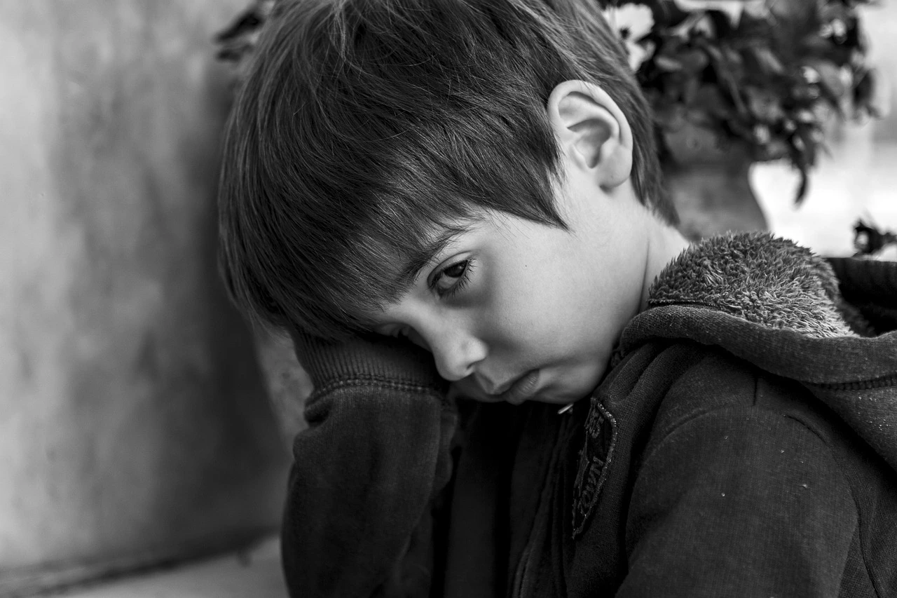 Sad boy portrait