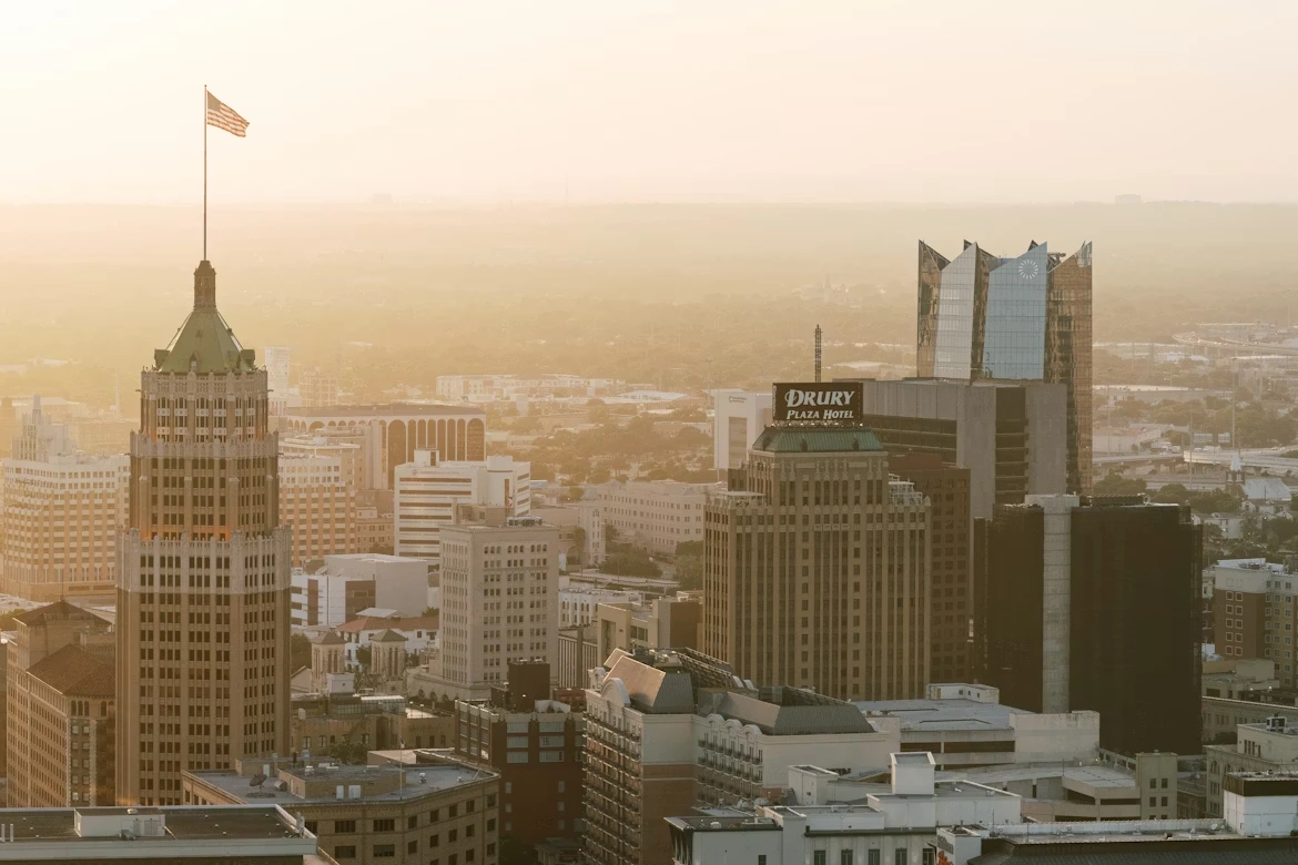 San Antonio skyline with high-rise buildings during daytime in San Antonio, Texas