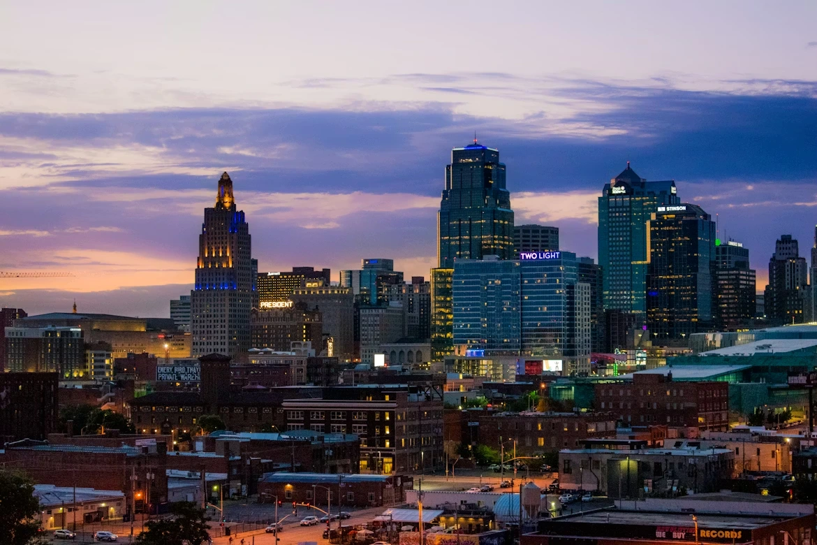 City skyline in Kansas City, Missouri