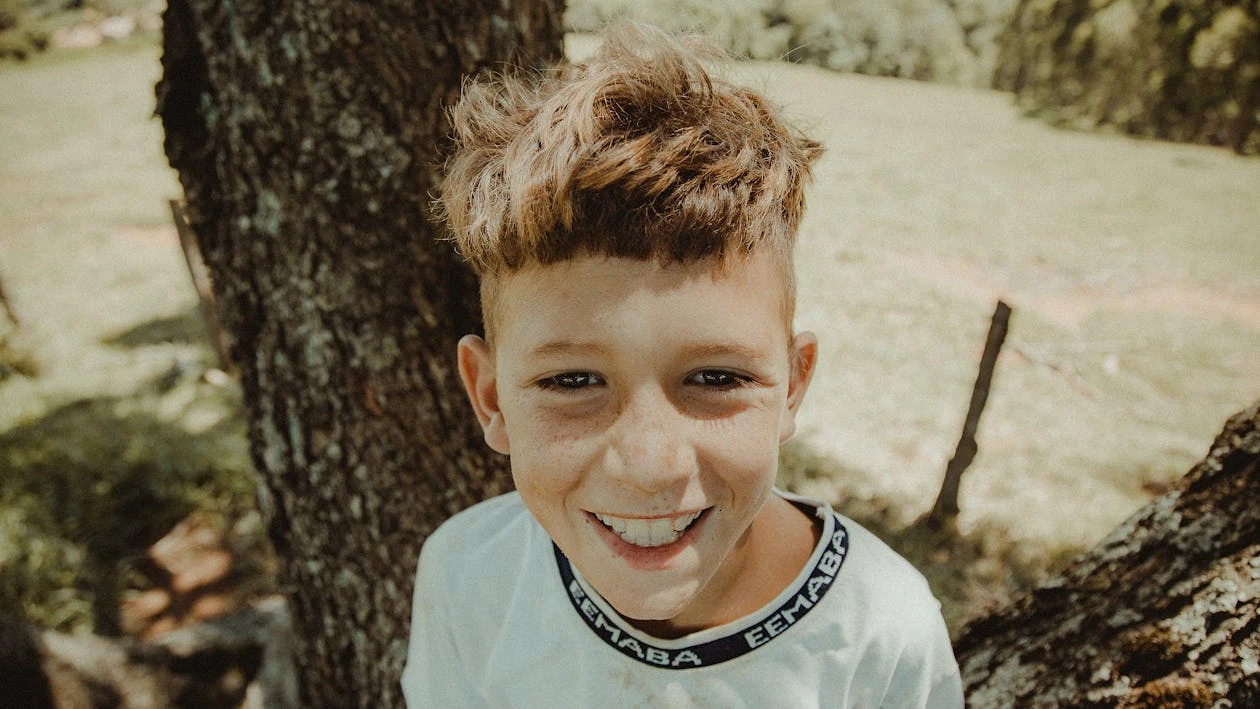 Portrait of a smiling boy looking at the camera