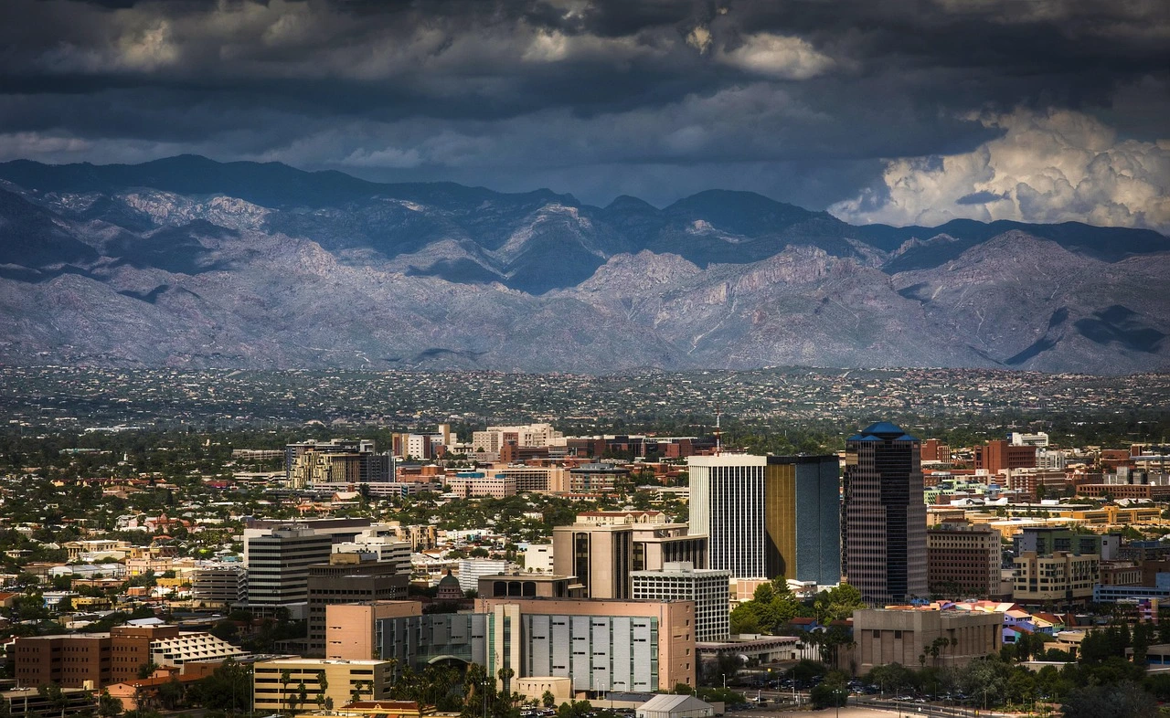 Tucson, Arizona monsoon desert landscape